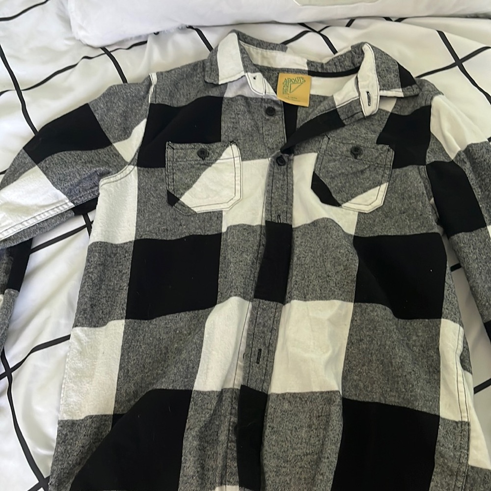 Black and white plaid jacket